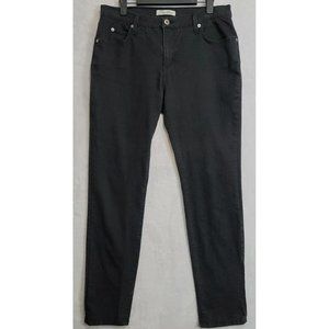 True Slim Women's Black Denim Stretch Jeans Size 12 Mid Rise Made In U.S.A.